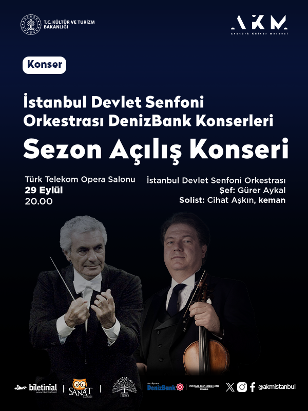 İstanbul State Symphony Orchestra Denizbank Concerts Season Opening Concert (29 September)