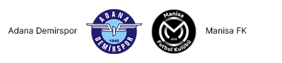 Adana Demirspor A.Ş. - Manisa Futbol Kulübü