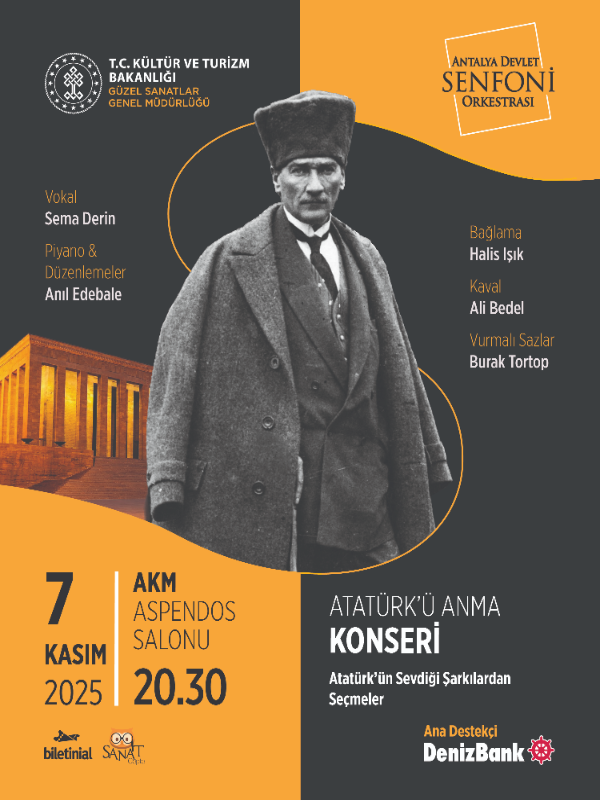Atatürk'ü Anma Konseri - Antalya Devlet Senfoni Orkestrası