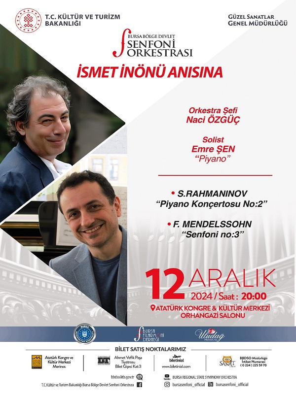 Bursa Bölge Devlet Senfoni Orkestrası 12 Aralık Konseri