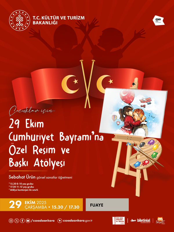 Çocuklar İçin 29 Ekim Cumhuriyet Bayramı’na Özel Resim ve Baskı Atölyesi