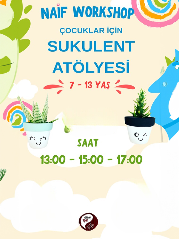 Çocuklar için Sukulent Atölyesi