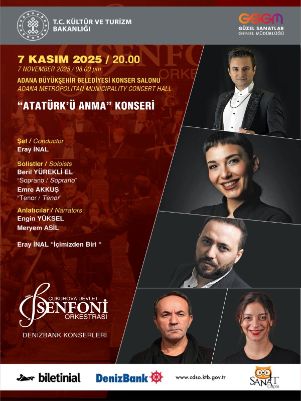 Çukurova Devlet Senfoni Orkestrası 7 Kasım Konseri