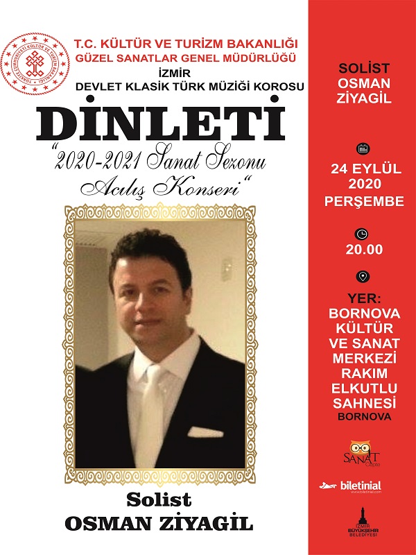 Dinleti "2020-2021 Sanat Sezonu Açılış Konseri" İzmir Devlet Klasik Türk Müziği Korosu