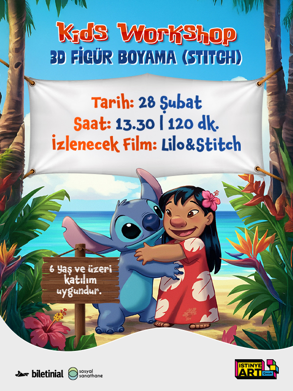 İzletili 3D Figür Boyama (Stitch): Kids Workshop Ss İzmir X İstinyeart