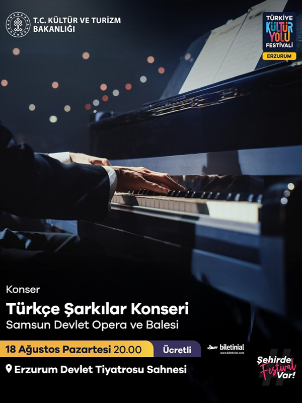 Türkçe Şarkılar Konseri - Samsun DOB - Erzurum Kültür Yolu Festivali